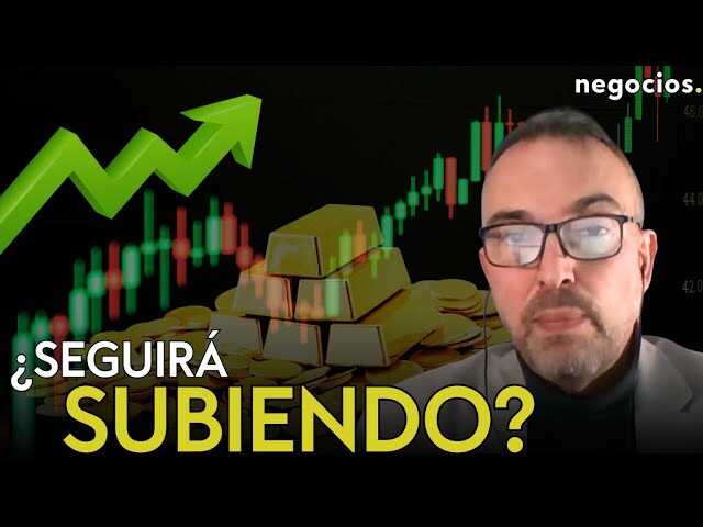 Gráfico comparativo del oro en 4600 dólares y el Dow Jones cerca de 49000 puntos en 2026
