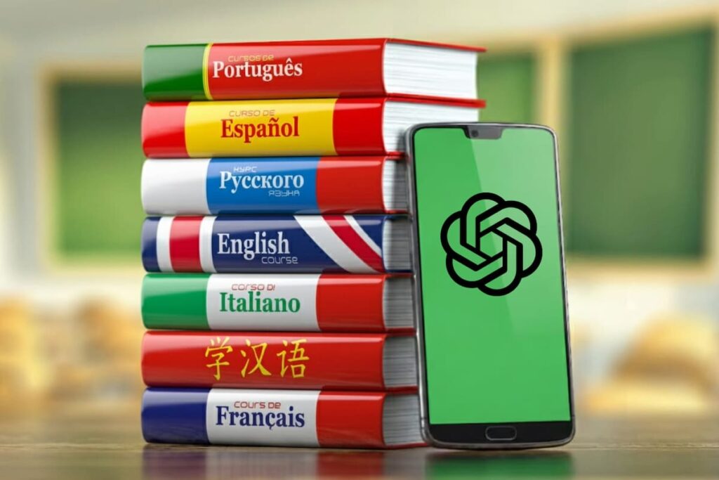 Interfaz de ChatGPT Translate mostrando traducción en tiempo real con opciones de personalización por IA en pantalla dividida