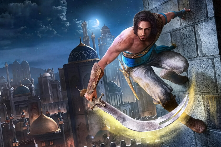 Cartel de 'Prince of Persia: The Sands of Time' con el príncipe en las arenas del tiempo, proyecto cancelado por Ubisoft
