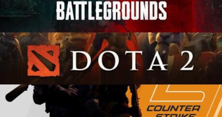 Gráfico en tiempo real de Steam mostrando 3 juegos con más de 1 millón de jugadores simultáneos cada uno
