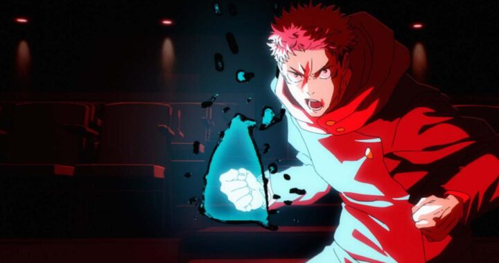 Yuji Itadori y Megumi Fushiguro en ilustración oficial de Jujutsu Kaisen 3 con fondos oscuros y detalles en rojo sangre por MAPPA
