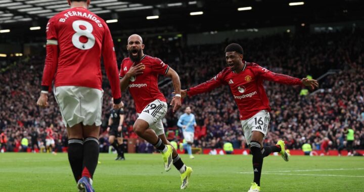 Lisandro Martínez marca de cerca a Erling Haaland en el clásico Manchester United vs City, repitiendo su dominio del Mundial 2022