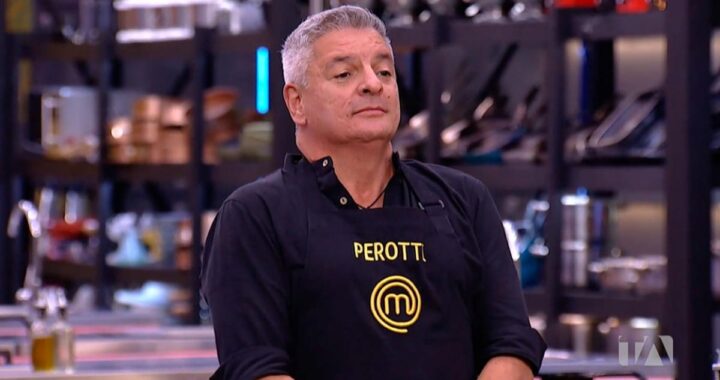 Ricardo Perotti con expresión de decepción frente a su risotto con albahaca en MasterChef
