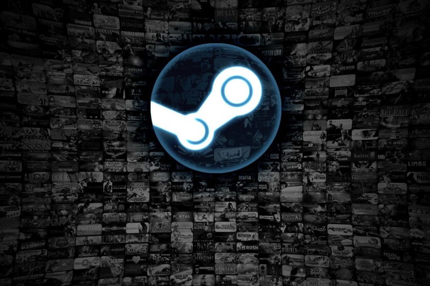 Sala de tribunal con documentos legales y logo de Steam en pantalla, ilustración sobre la demanda por comisión del 30%