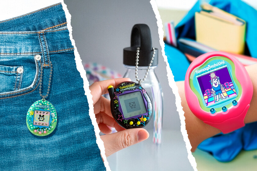 Tamagotchi original de 1996 con pantalla pixelada mostrando mascota virtual triste por descuido, símbolo de los 30 años de un ícono digital