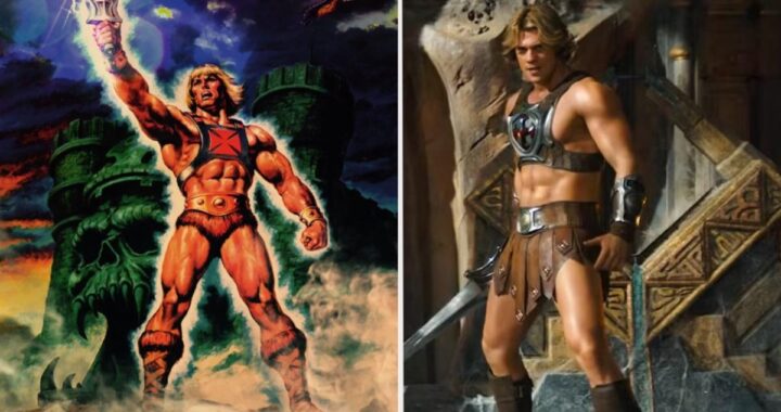 Skeletor con su báculo en escena del tráiler de He-Man 2026, mostrando el Castillo Grayskull al fondo con diseño fiel a los cómics de los 80