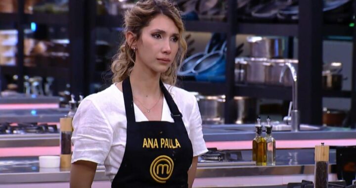 Ana Paula Buljubasich con expresión de frustración frente a su bisque de langosta incompleto en MasterChef