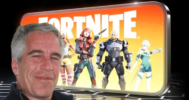 Captura de pantalla del perfil 'LittleStJeff1' en Fortnite con referencia a la isla de Epstein en el fondo