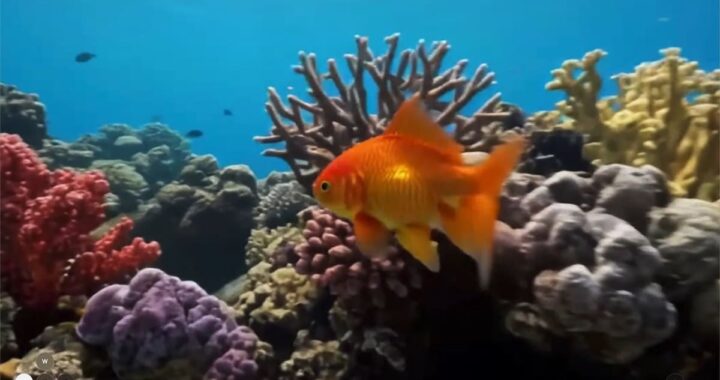 Interfaz de Project Genie mostrando un mundo virtual en 720p generado por IA con personajes interactivos y paisaje detallado