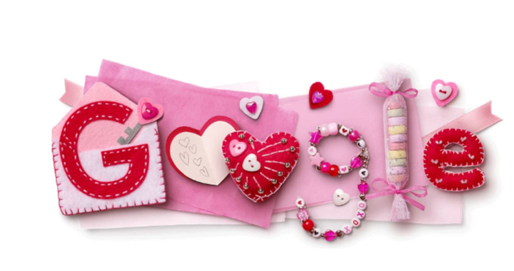 Doodle interactivo de Google 2026 con corazones de caramelo y mapa global en tonos pastel para San Valentín