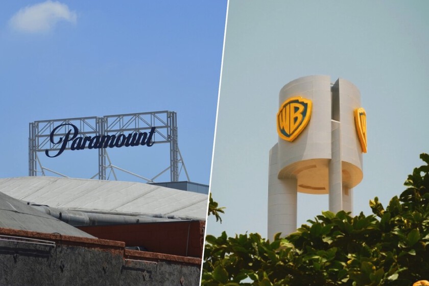 Ejecutivos firman acuerdo de 111000 millones con logo de Paramount y Warner Bros en mesa de negociaciones