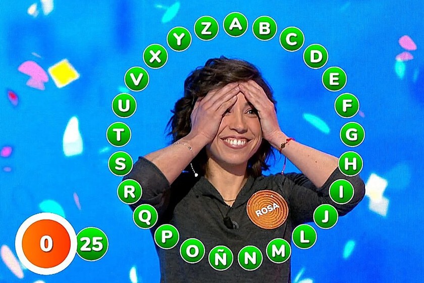 Rosa Rodríguez celebra su victoria en el Rosco millonario de Pasapalabra con 25 letras acertadas y 2.716 millones de euros en juego