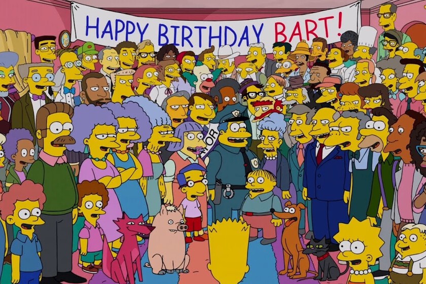 Fotograma del falso final de Los Simpson 2024 con HackGPT y Maggie hablando por primera vez en 35 años