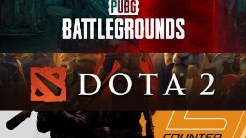 Gráfico comparativo de jugadores simultáneos en Steam: CS2 con 850K vs Dota 2 con 700K en abril 2024