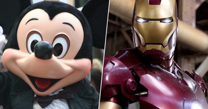 Trajes icónicos de Iron Man, Black Panther y Capitana Marvel en una mesa de diseño abandonada, simbolizando la pérdida del ADN visual del MCU