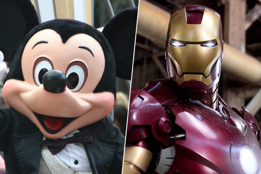Trajes icónicos de Iron Man, Black Panther y Capitana Marvel en una mesa de diseño abandonada, simbolizando la pérdida del ADN visual del MCU