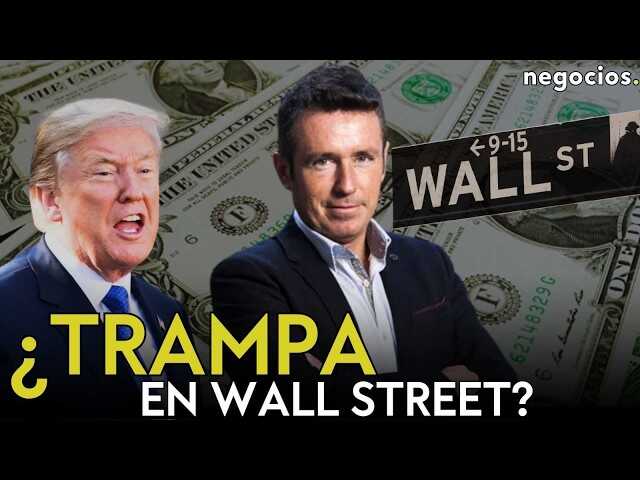 Gráfico de caída del S&P 500 tras tuit de Trump con sobreimpresión de 'US$1,3 billones perdidos en 1 día' y logo de Twitter
