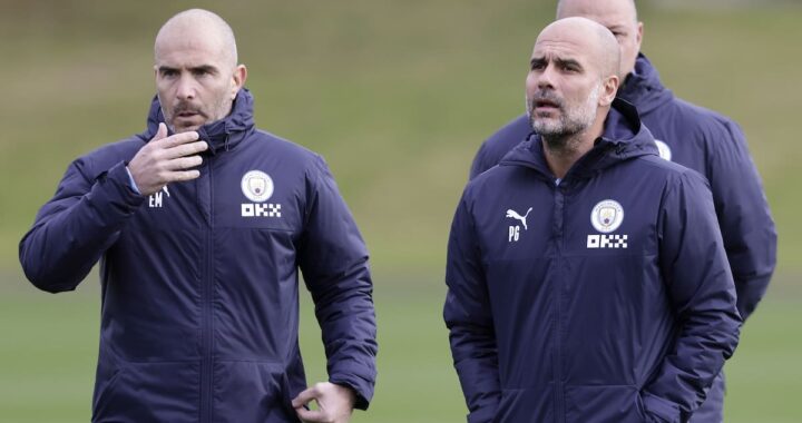 Pep Guardiola con trofeo de la FA Cup 2025, su último título con el City antes de su despedida histórica