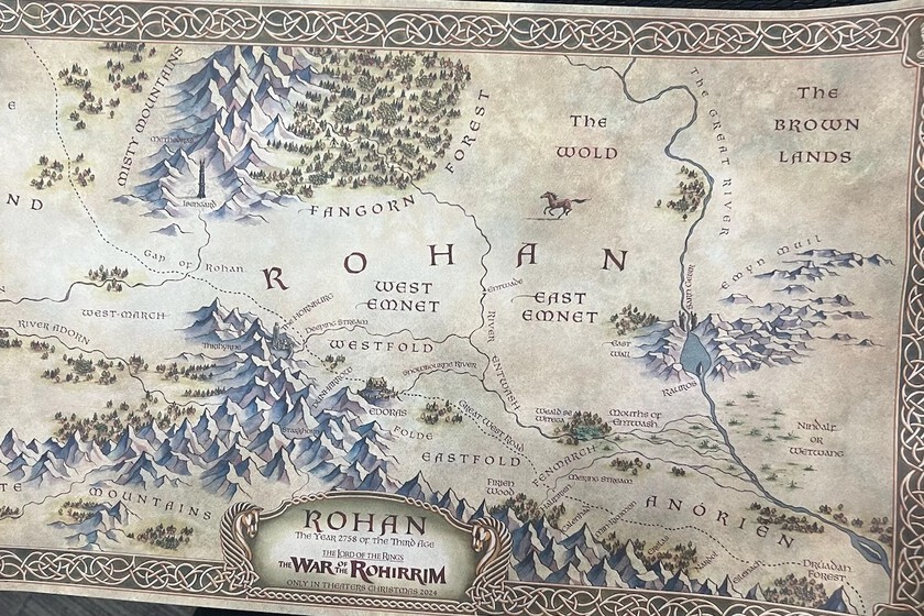 Cartel del anime 'El Señor de los Anillos: La Guerra de los Rohirrim' con personajes de Rohan y Dunlandia