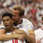 Jude Bellingham celebra su gol que pone a Inglaterra en ventaja frente a Croacia en Dallas