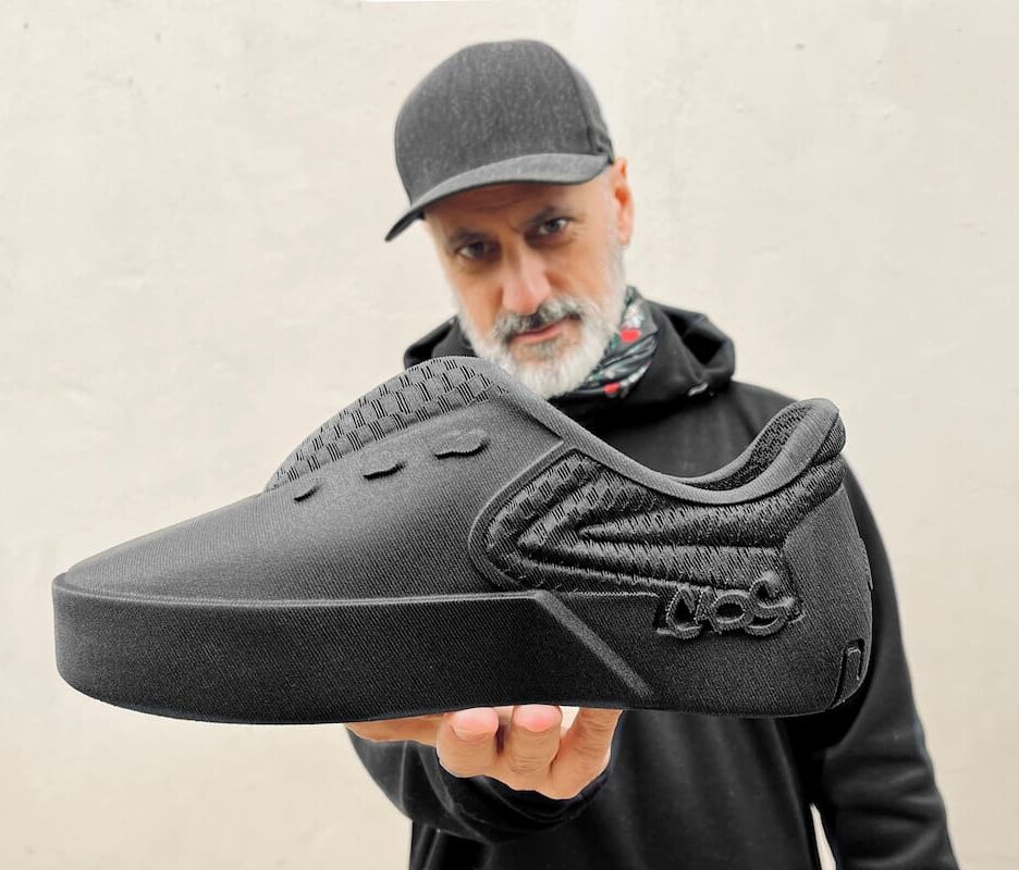 Zapatillas Popsico Sincro impresas en 3D junto a modelos Nike en plataforma Zellerfeld