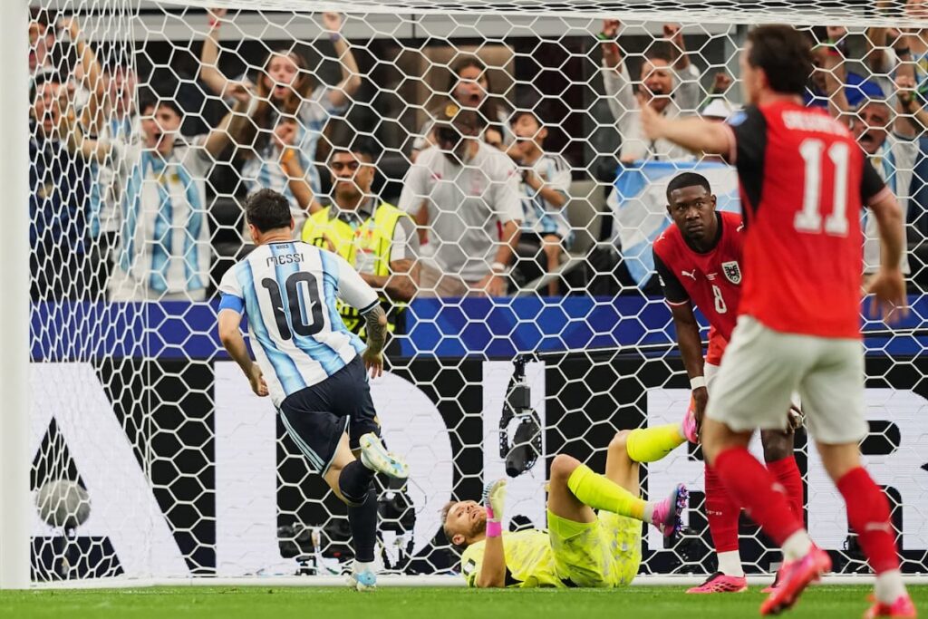 Lionel Messi celebra su doblete ante Austria en el Mundial 2026 con 18 goles históricos