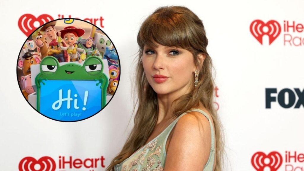 Taylor Swift con Woody y Buzz en póster promocional de 'Toy Story 5' y su canción original