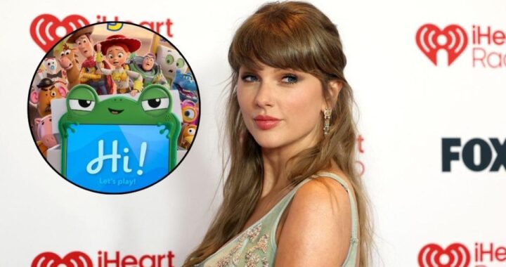 Taylor Swift con Woody y Buzz en póster promocional de 'Toy Story 5' y su canción original