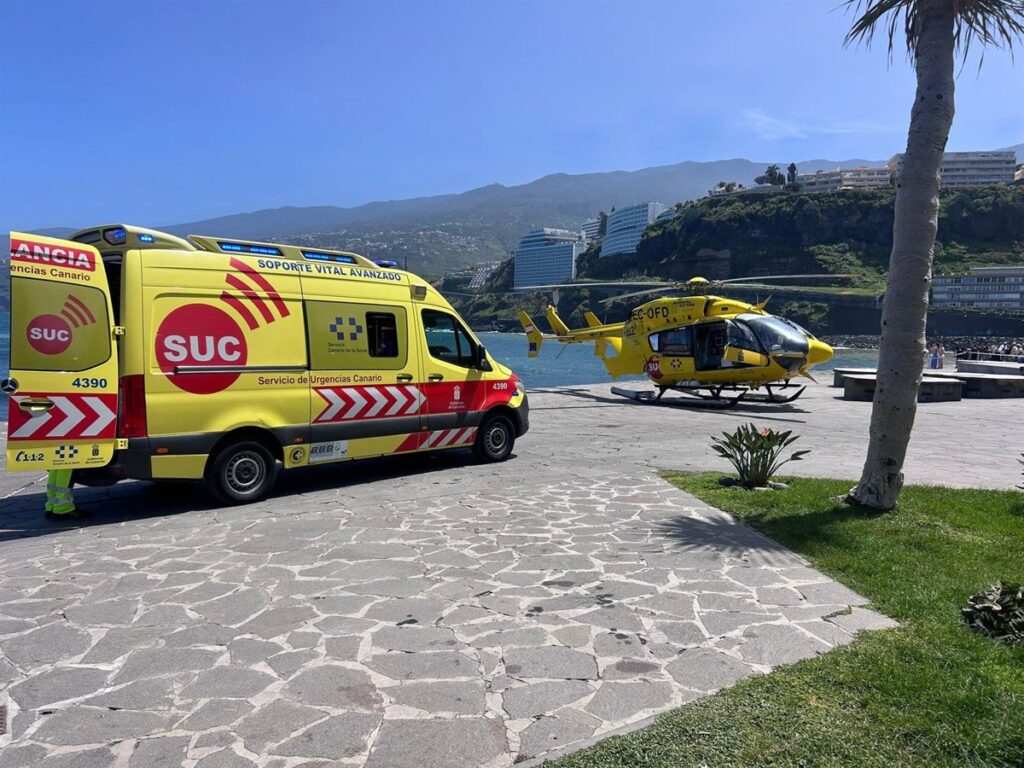 Escena del accidente en Avenida de América donde motorista de 56 años sufrió heridas graves tras colisión