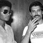 Michael Jackson y Freddie Mercury en camerinos de The Forum en 1980, rivalidad que ahora se traslada al cine
