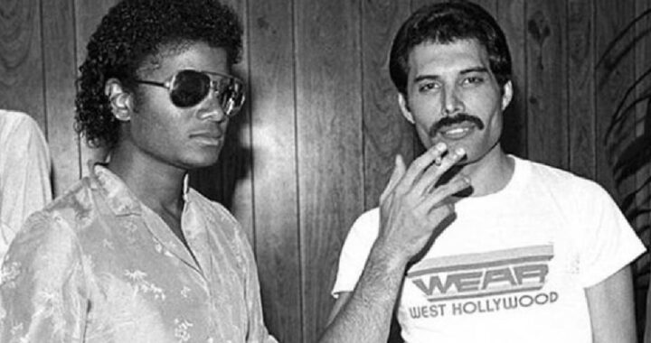 Michael Jackson y Freddie Mercury en camerinos de The Forum en 1980, rivalidad que ahora se traslada al cine