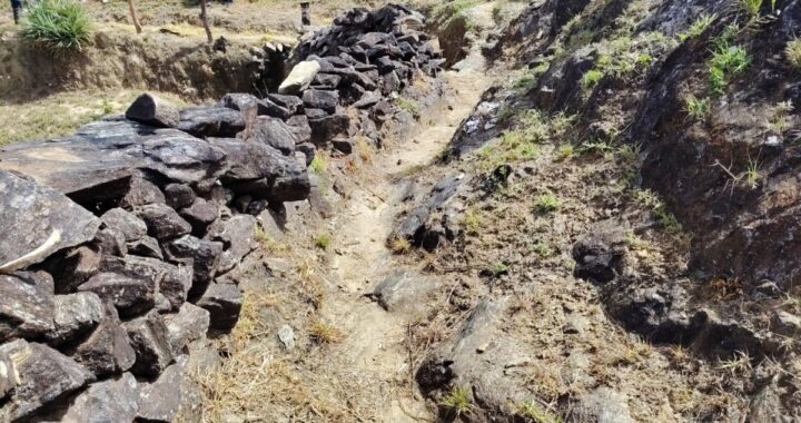 Petroglifo recién descubierto en Plaza del Inca, Quilanga, durante recuperación del Qhapaq Ñan con tecnología LiDAR