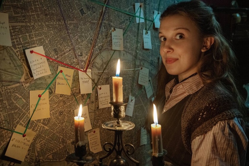 Millie Bobby Brown como Enola Holmes en escena de 'Enola Holmes 3' en Malta