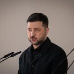 Volodimir Zelenski en discurso urgente pidiendo interceptores tras ataque ruso a Kiev con misiles balísticos