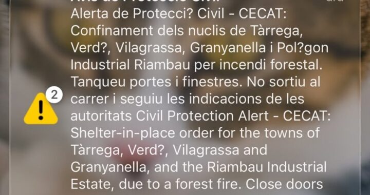 El incendio de Guimerà (Lleida) obliga a confinar 21.000 vecinos en 4 municipios